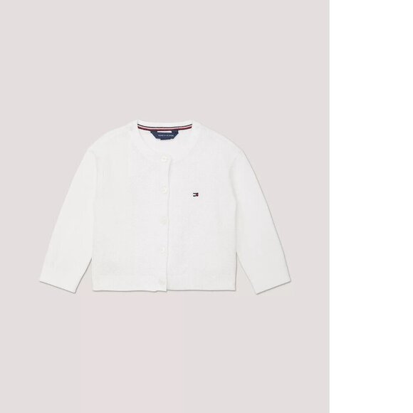 Tommy Hilfiger Baby Girl Navy Stripped Ruffle Dress and Cardigan 2-Piece 12M - Picture 5 of 15